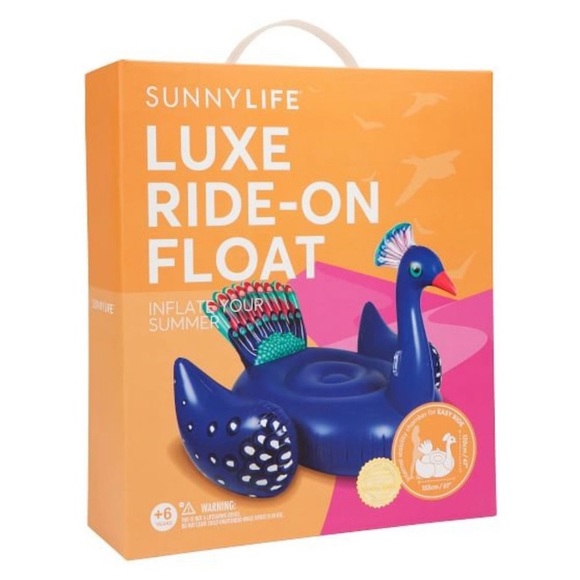 Luxe Ride On Peacock Float - Sunny Life - Picture 3 of 5